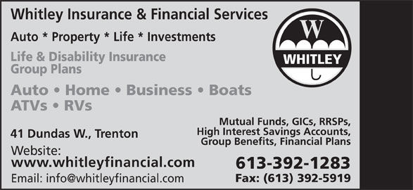 Whitley Insurance &amp; Financial Services Opening Hours