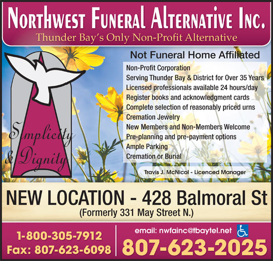 Northwest Funeral Alternative Inc 428 Balmoral St, Thunder Bay, ON