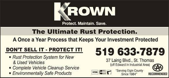 Krown rustproofing coupons ottawa