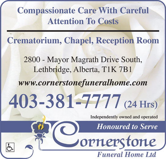 Cornerstone Funeral Home & Crematorium Opening Hours 2800 Mayor