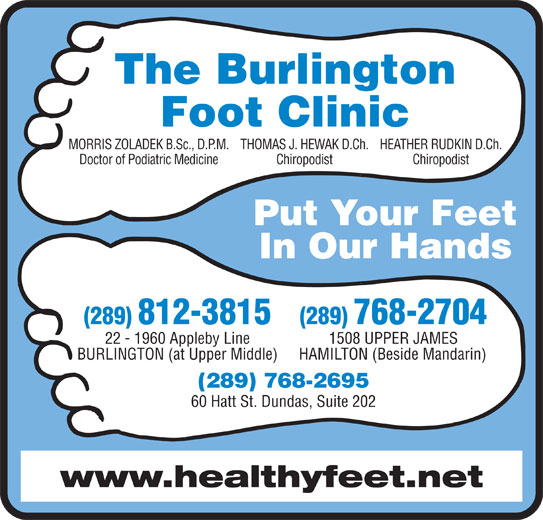 Burlington Foot Clinic Opening Hours 221960 Appleby Line