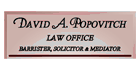 Popovitch David A Law Office - Avocats